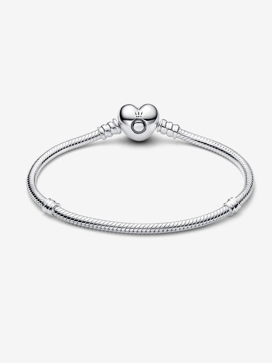 Pandora Cadena Serpiente Corazón Plata