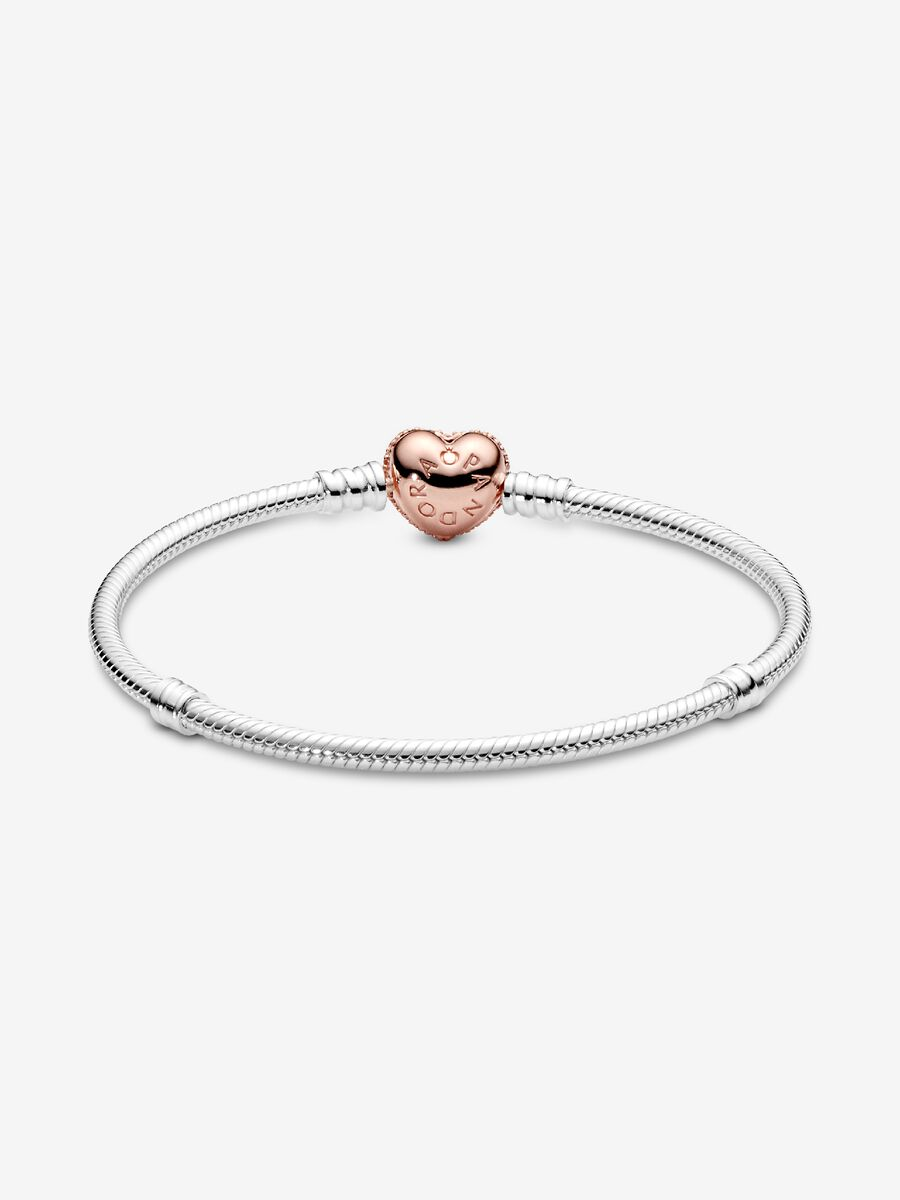 Pandora Corazón Rosa Pavé